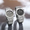 QINGXIYA 2024 New Fashion Chronograph Quartz Watch Men Stainless Steel Waterproof Luminous Date Luxury Moon Phase Watches Mens - Image 5