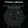 Fashion Luxury Wristwatch For Men Luminous Chronograph Date Man Watch Leather Men's Quartz Watches Sports Male Clock - Image 5