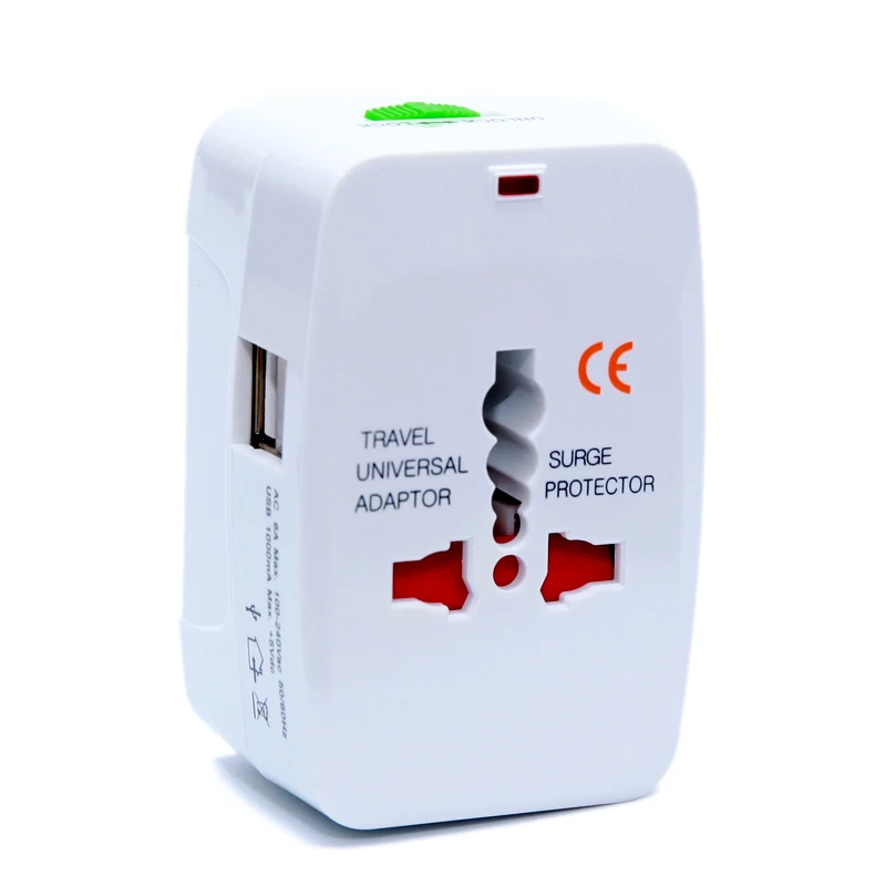 Power Plug, Global International All-in-One Travel Adapter Dual USB Charging Port For US EU UK Australia Universal Wall AC - Image 3