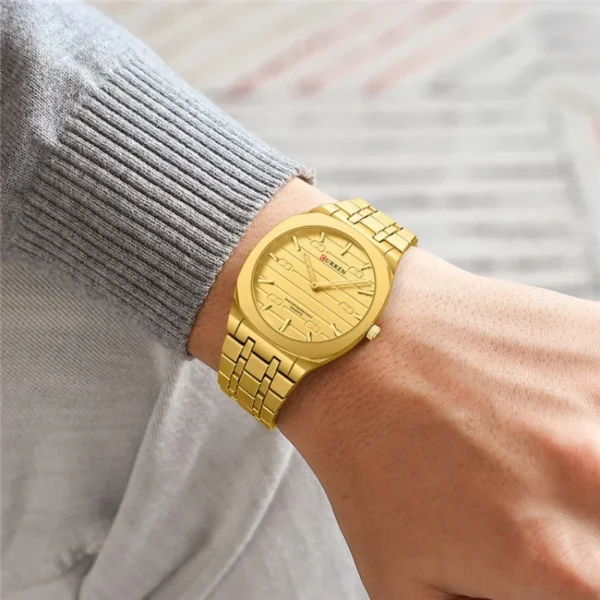 CURREN 8444 Elegant Quartz Watches for Man Stainless Steel Simple Large Dial Ultra-thin Waterproof Casual Style Men Watch Gifts - Image 6