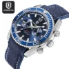 QINGXIYA Brand Fashion Quartz Watch for Men Silicone Strap Waterproof Luminous Calendar 24 Hours Chronograph Sports Mens Watches