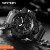 SANDA Men Military Watches G Style White Sport Watch LED Digital 50M Waterproof Watch S Shock Male Clock Relogio Masculino - Image 3