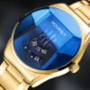 HOURSLY Top Brand Black Technology Quartz watches for men Round Business Men's Watch Locomotive relogios masculino - Image 3