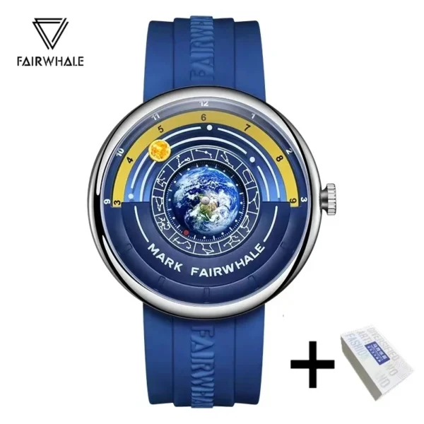 Mark Fairwhale 5700 Men's Watches Luxury Brand Silicone Strap Planet Quartz Watch for Men Top Quartz Watch Reloj Hombre - Image 5