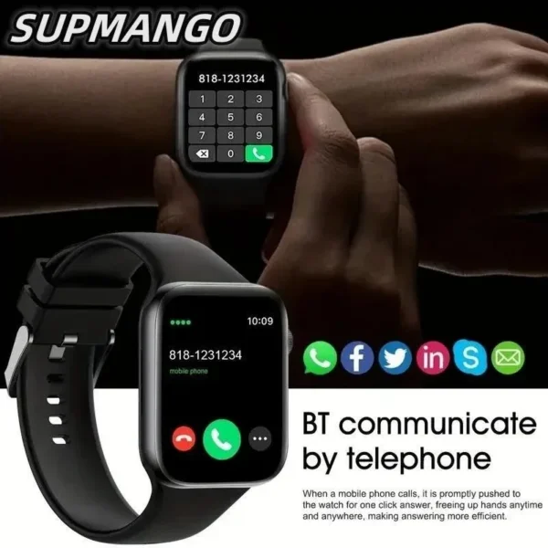 T344 Smart Watch 2024 Smartwatch Men Dial Call Smart Watch Tracker Health Sport Tracker Women Watch Clear Talk Sleep Detection - Image 2