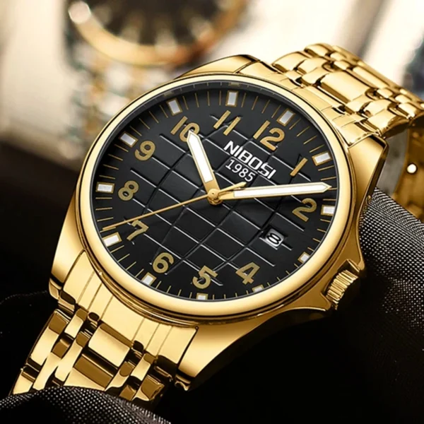 2023 NIBOSI Top Brand Quartz Watch Men Waterproof Sport Military Wristwatch Men Business Stainless Steel Male Clock Reloj Hombre - Image 4
