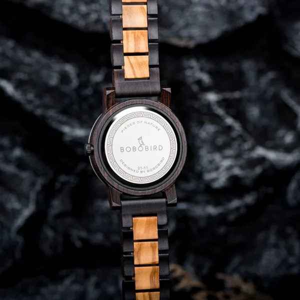 BOBO BIRD Stone Watch for Men Relogio Masculino 2022 New Men’s Wooden Band Wristwatches Personalized Christmas Gift Dropshipping - Image 5