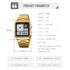 SKMEI 2353 Waterproof Outdoor Sport Stainless Steel Strip Wristwatches Reloj Hombre World Digital Electronic Watch For Men Women - Image 6