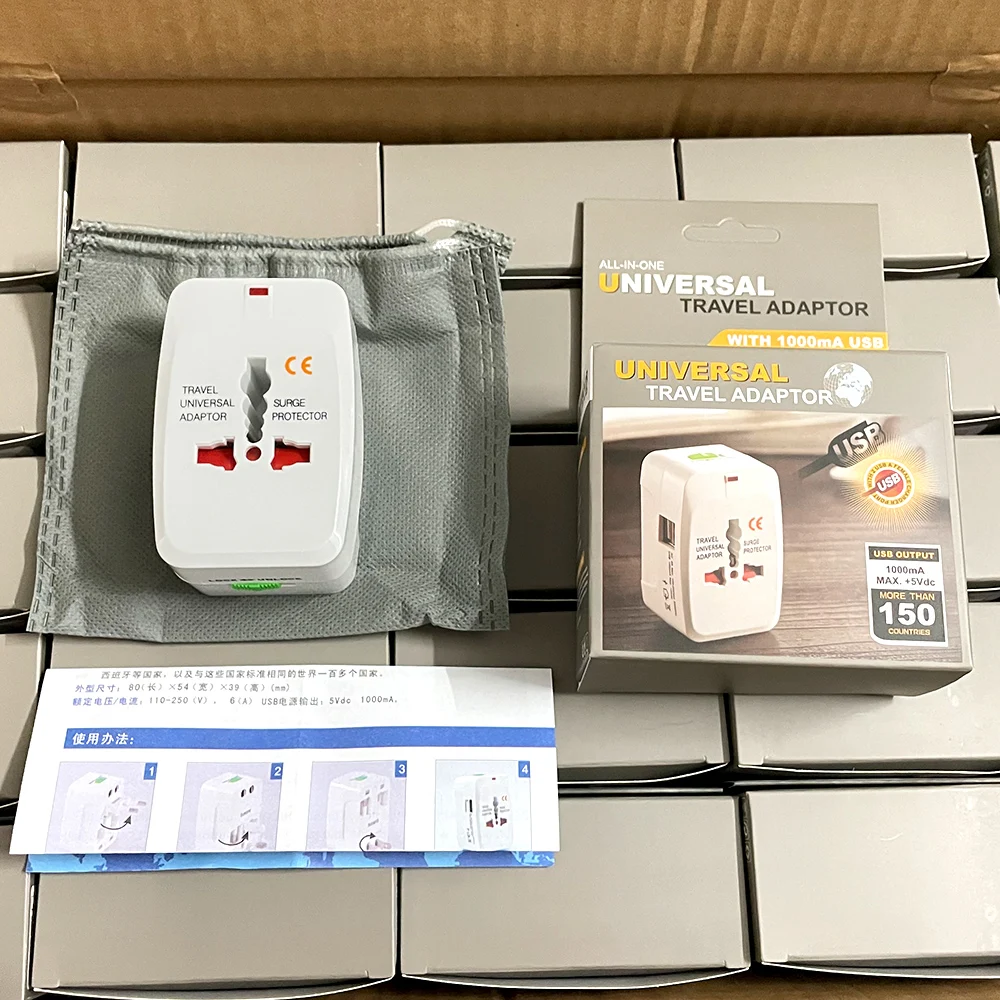 Power Plug, Global International All-in-One Travel Adapter Dual USB Charging Port For US EU UK Australia Universal Wall AC - Image 5