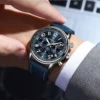POEDAGAR Men's Watches Young Fashion Style Original Quartz Watch for Man Waterproof Luminous Moon Phase Date Chronograph 24 Hour - Image 3