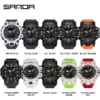SANDA G Style Step Calorimeter Single Electronic Watch Nightlight Waterproof Sports Double Display LED Digital Quartz Men Watch - Image 5
