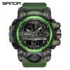 SANDA 3133 Men Electronic Watch Trendy Fashion Waterproof Date Display Digital Analog Watch Wrist Watch for Teenager Student - Image 5