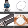 OLEVS ultrathin Watch for Men Luxury Quartz Wristwatches Casual Genuine Leather Simple Design Thin Mens Watches Japan movement - Image 5