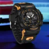 LIGE New Watches For Men 50M Waterproof Clock Alarm reloj hombre LCD Dual Display Wristwatch Quartz Military Sports Mens Watches - Image 6