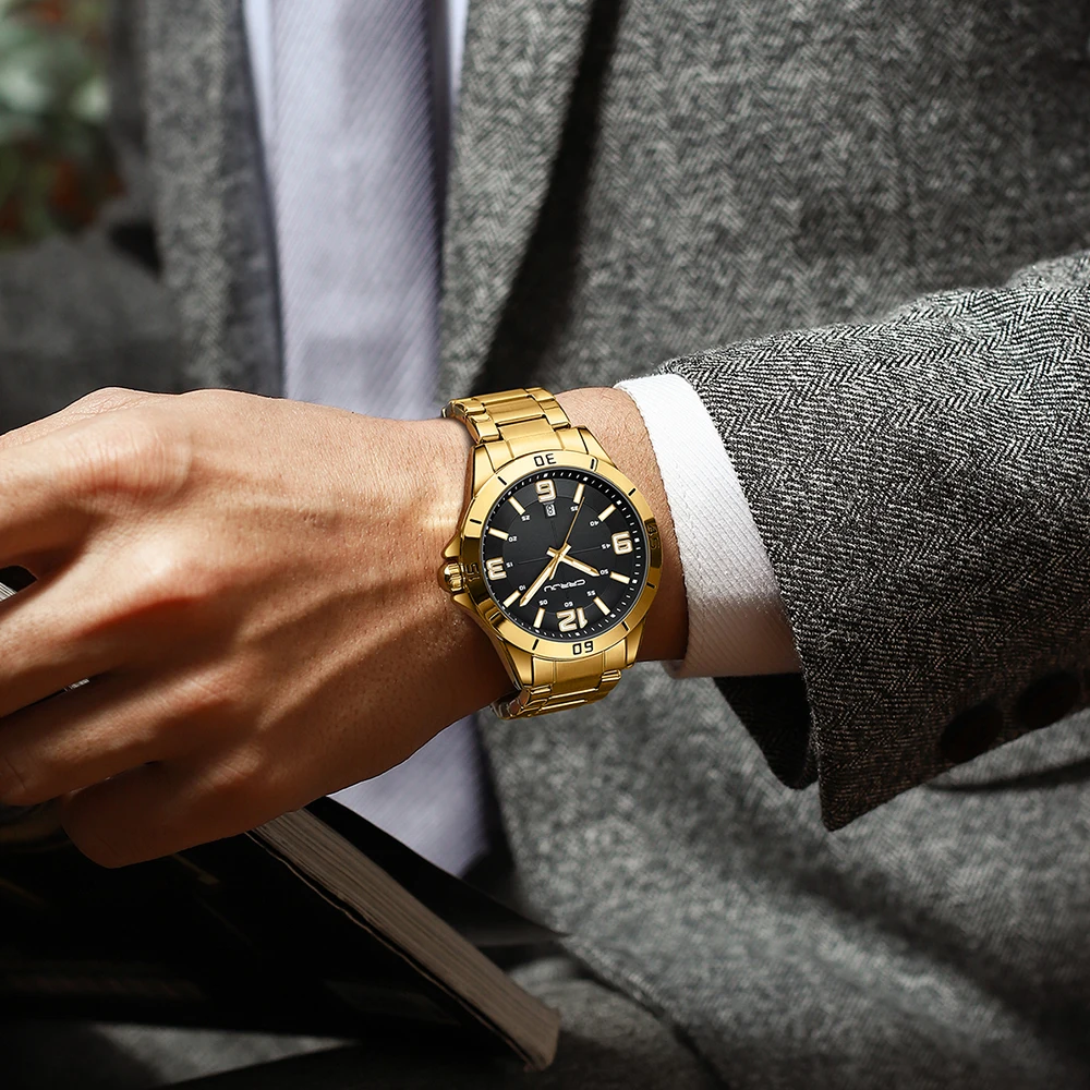 CRRJU Fashion New Men Watch Quartz Stainless Steel Luxury Wristwatch with Date Business Casual Watch relogio masculino - Image 6