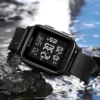 SKMEI 1858 Clock reloj hombre Fashion LED Light Digital Watch Mens 5Bar Waterproof Calendar Countdown Electronic Wristwatche - Image 2