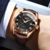 2024 LIGE Men Watches Waterproof Luminous Top Brand Luxury Leather Casual Sports Quartz Wristwatch Military Man Watch For Men - Image 6