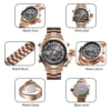 SKMEI Mens Sport Watches Luminous Waterproof Digital Quartz Watch 3Bar Men Stainless Steel Military LED Wristwatch Male Clock - Image 5