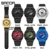 SANDA 3167 New Style Men Military Sport Wrist Watch Quartz Steel 50M Waterproof Dual Display Men Clock Watches Relogio Masculino - Image 6