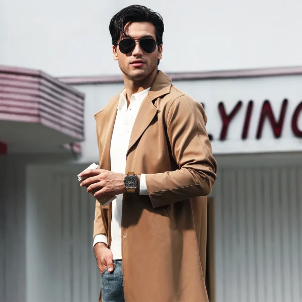 SAPPHERO Fashion Quartz Men Leather Watch Branded Luxury Men Chronograph Waterproof Clock Sports Watch - Image 6
