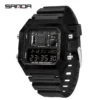 Sanda 6216 Male And Female Men Student Electronic Watch New Square Multi Functional reloj hombre Countdown Gift Wrist Watches - Image 3