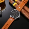 CURREN 8164 Factory Watch Men Brown Calendar Sport Military Male Clock Top Brand Luxury Origianl PU Leather Band Wristwatch - Image 2
