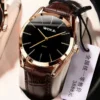 WOKAI high quality fashion men's Business Belt Quartz Watch Boy Ray personality simple student waterproof clock retro classic - Image 3