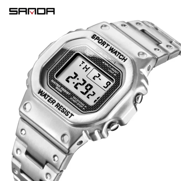 SANDA Luxury Fashion G style Men's Sports Watches LED Digital Watch Men Casual Waterproof Wristwatch Steel Clock Relogio Masculi