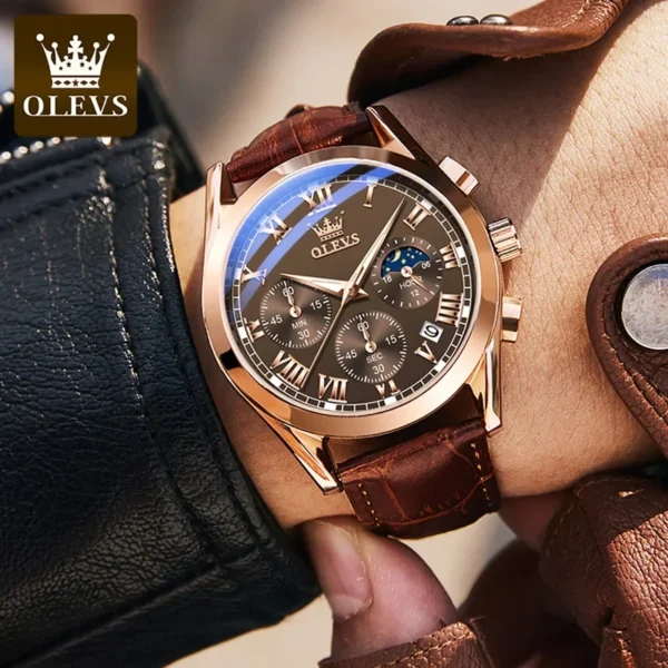 OLEVS 2871 Multifunctional Men's Watches Stainless steel Luminous Waterproof Luxury Men Wristwatch Business Watch Man - Image 3
