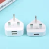 1 Pcs Universal UK Plug 3 Pin Wall Charger Adapter With 1/2 USB Ports Charging For Iphone 11 For Samsung/Huawei Charging Charger - Image 3