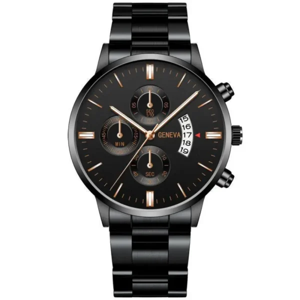 Fashion Men Stainless Steel Watch Luxury Calendar Quartz Wrist Watch Mens Business Watches for Man Clock Montre Homme - Image 4