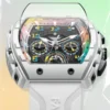 Mark Fairwhale New Trend Mens Watch Tonneau Dial Chronograph Calendar Luminous Waterproof Quartz Watches for Men - Image 4