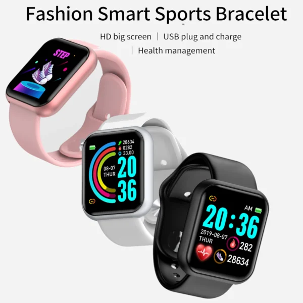 Xiaomi Sports Smartwatch Women Men Smart Watch connected Music Control Player Fitness Step Sleep Monitor Y68 D20 Alarm Clock - Image 4