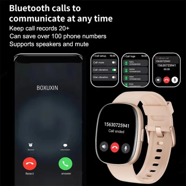 2024 New For Huawei Xiaomi Smart Watch Men Women Heart Rate 1.83 Inch AMOLED Screen Waterproof Bluetooth Call Sports Smart Watch - Image 3