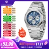 PAGANI DESIGN Luxury Sports Men's Quartz Watches PD1707 VK63 Stainless Steel Sapphire Waterproof Chronograph watches for men