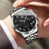 OLEVS Original High Quality Luxury Watch for Men Quartz Waterproof Luminous Stainless Steel Classic Male Wristwatch Man Gift - Image 2