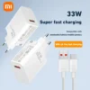 Xiaomi 33W Charger 6A Quick Charging QC 3.0 Fast Turbo Charge Mobile Phone Charger Adapter USB Type C Cable For Samsung Xiaomi - Image 2