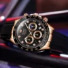 OLEVS Original Watch for Men Chronograph Calendar Analog Silicone Strap Wristwatch 41mm Hombres Reloj Men's Sport Watch Dropship - Image 5