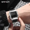Sanda 6216 Male And Female Men Student Electronic Watch New Square Multi Functional reloj hombre Countdown Gift Wrist Watches - Image 5