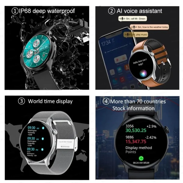 2024 GPS Smart Watch Women 1.43 Inch AMOLED 466*466 HD Screen Sport Heart Rate NFC Custom Dial Bluetooth Call Smartwatch Ladies - Image 6