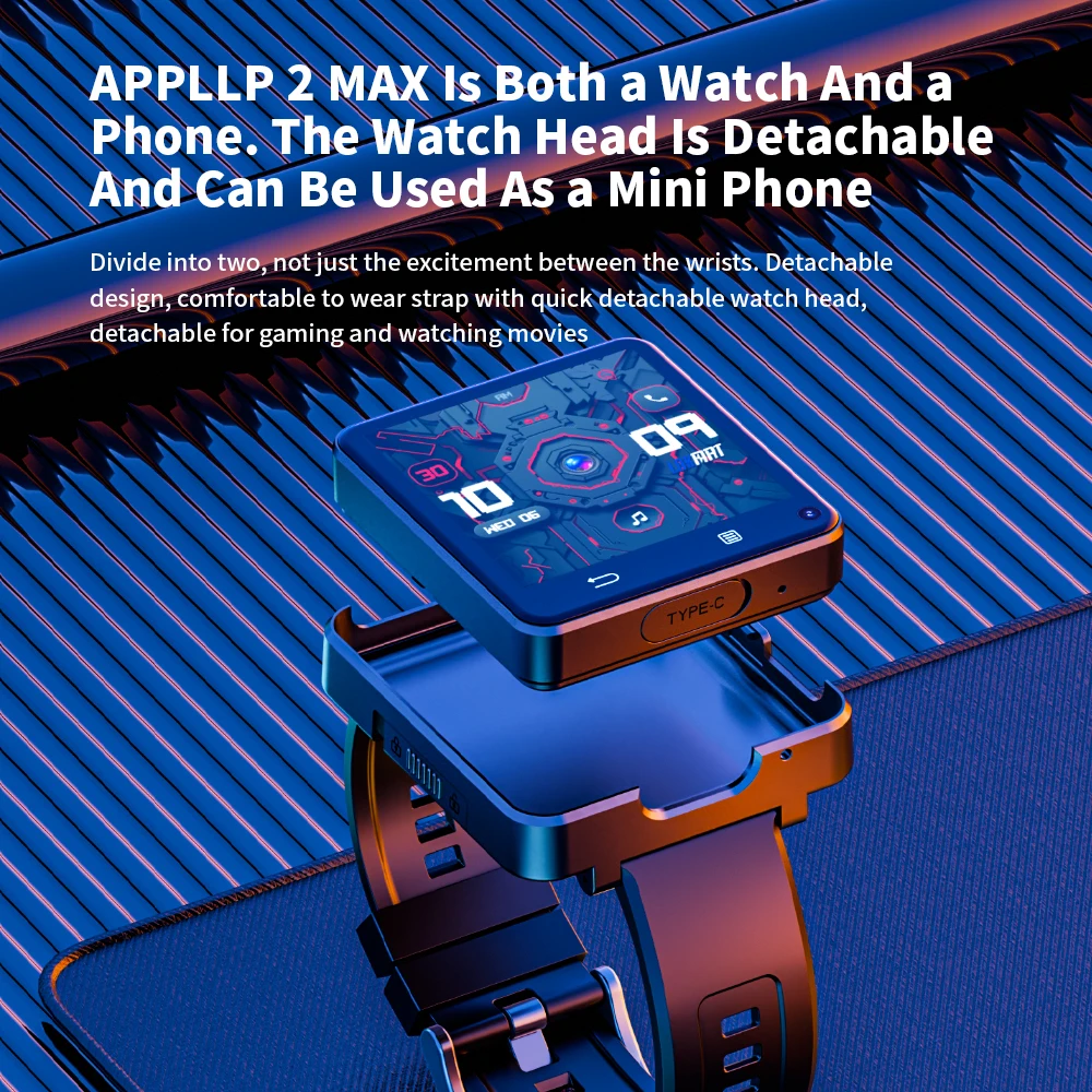 LOKMAT APPLLP 2 MAX Dual Camera Android 11 Watch Phone Wifi Videos Calls Smart Watch 4G Network Phone Calls Mini Smart Phone - Image 2