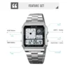 SKMEI 2353 Waterproof Outdoor Sport Stainless Steel Strip Wristwatches Reloj Hombre World Digital Electronic Watch For Men Women - Image 5