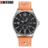 CURREN 8164 Factory Watch Men Brown Calendar Sport Military Male Clock Top Brand Luxury Origianl PU Leather Band Wristwatch - Image 6