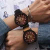 Large Dial PU Fashion Wrist Watch Men Quartz Wristwatches Clock Male Hours Reloj Hombre Часы Мужские Наручные Montres Hommes - Image 2