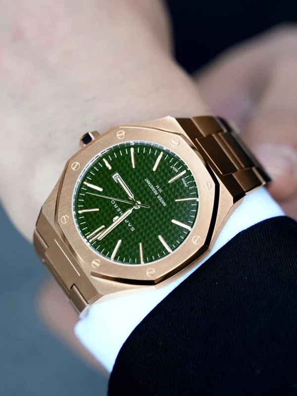 SAPPHEROMen's Watches Luxury Brands Rose Gold Stainless Steel Swiss Luminous Waterproof Men's Gifts Quartz Watches Clocks - Image 6