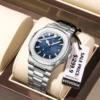 2023 New POEDAGAR Luxury Watch Business Waterproof Male Clock Luminous Date Stainless Steel Square Quartz Men Watch reloj hombre - Image 3