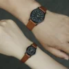 Simple Vintage Classic Couple Watches 2024 Women for Men Watches New Leather Strap Quartz Wristwatches Relogio Montre Parejas - Image 3