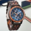 Men Wood Wrist Watch Fashion Quartz Wriwatches Timepieces Chronograph Men's Wooden Watches Gift Driopshipping reloj madera - Image 2