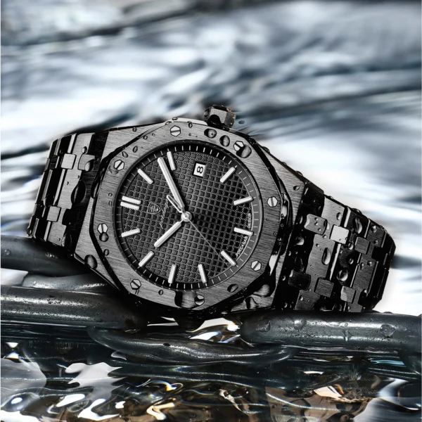 POEDAGAR Fashion Men's Watch Original Waterproof Stainless Steel Wristwatch Luminous Date Mineral Glass Date Trend Watch for Man - Image 5