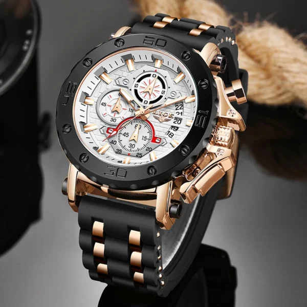 New LIGE Men Watch Military Clock Top Brand Luxury Casual Sport Quartz Date Wrist Watches for Men Chronograph Relogios Masculino - Image 3